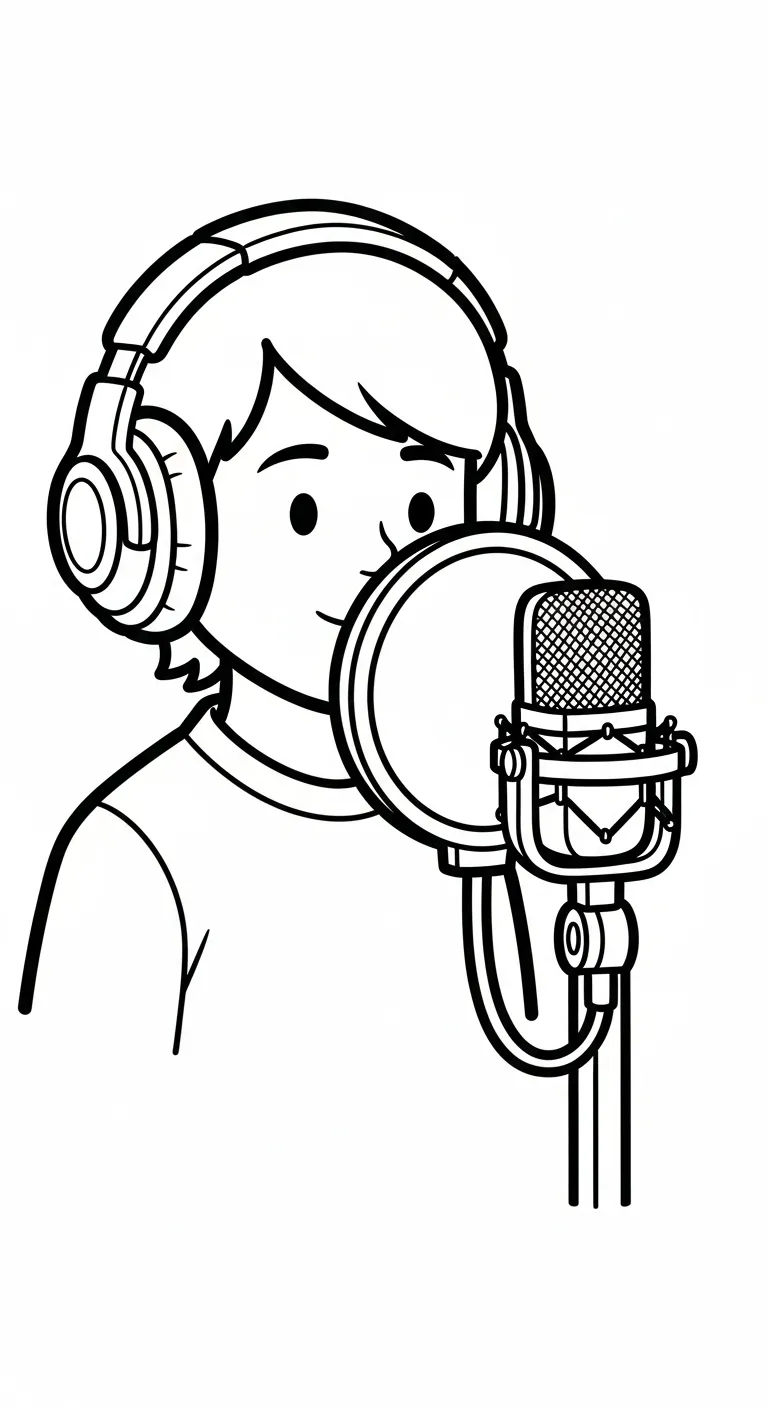 coloriage Chanteuse pour enfants a imprimer gratuit