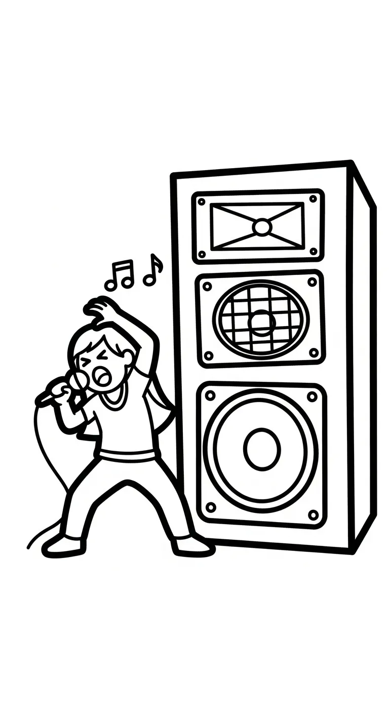 image pour coloriage Chanteuse enfant 1