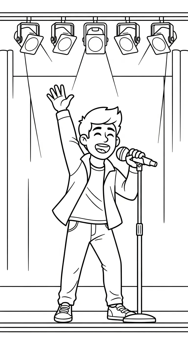 coloriage Chanteuse à imprimer gratuitement