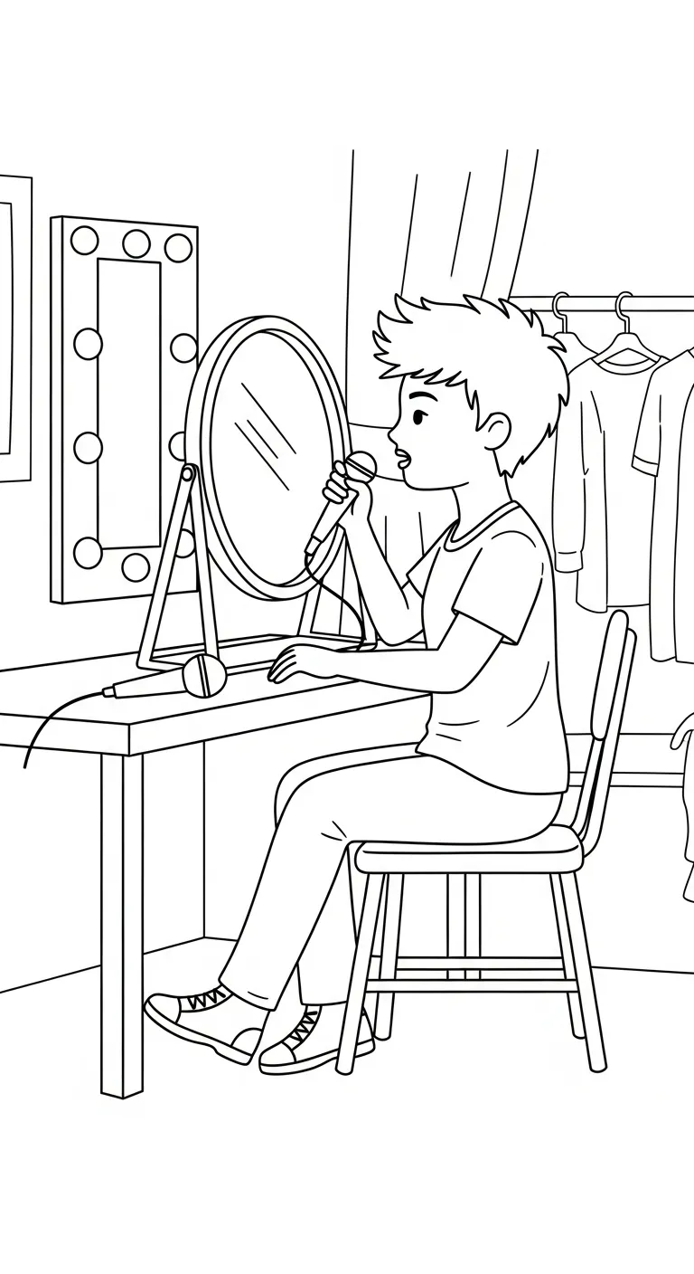 coloriage Chanteuse à imprimer a4