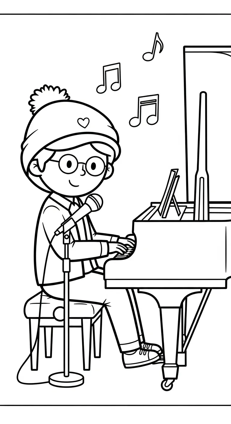 coloriage Chanteuse pour enfant de 6 ans 2