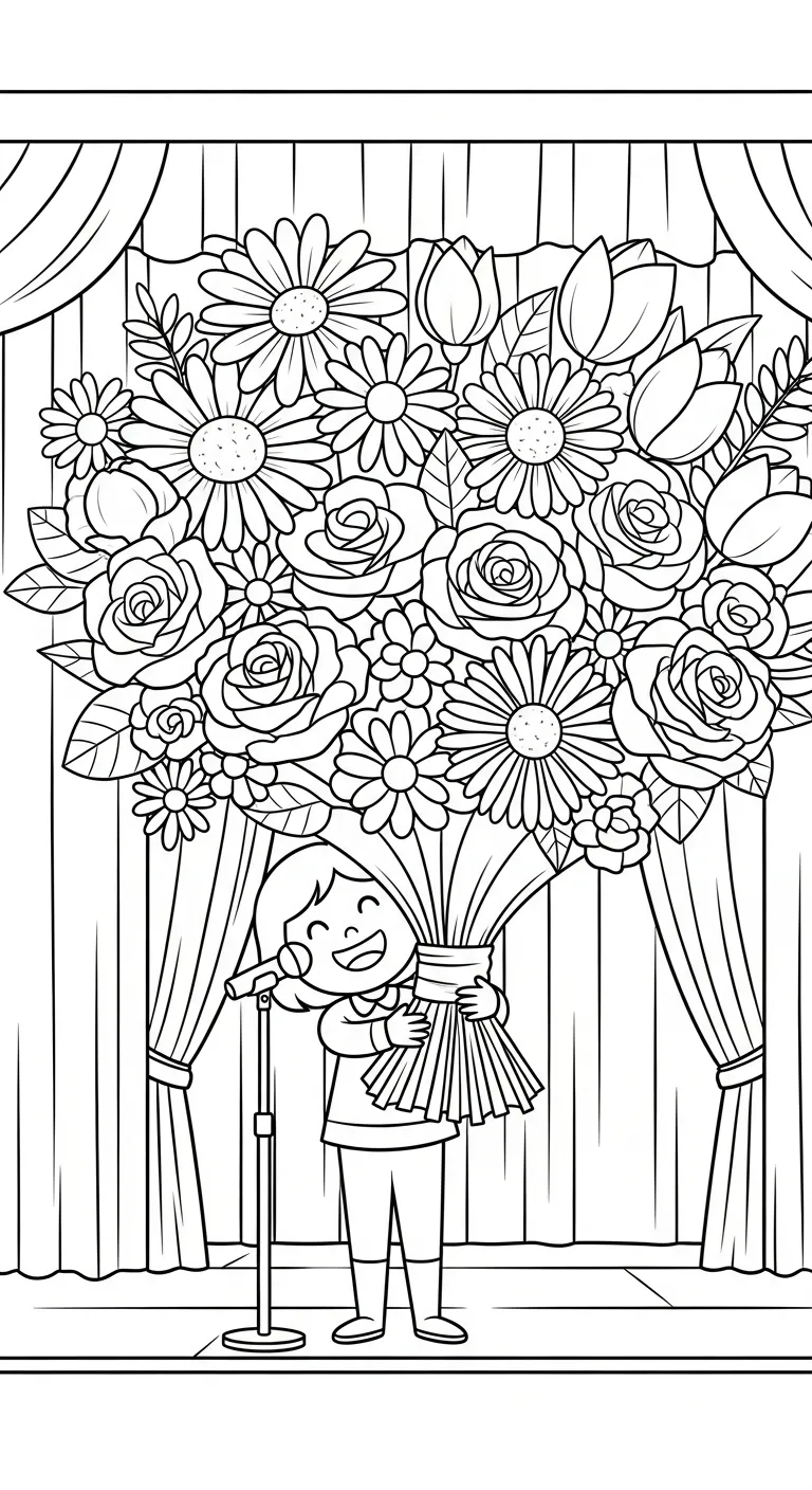 imprimer coloriage Chanteuse
