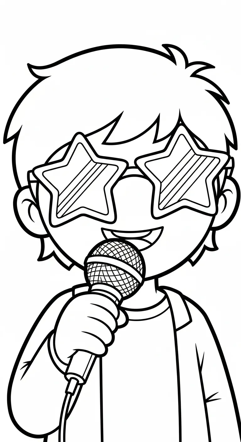 coloriage Chanteuse d'enfant a imprimer