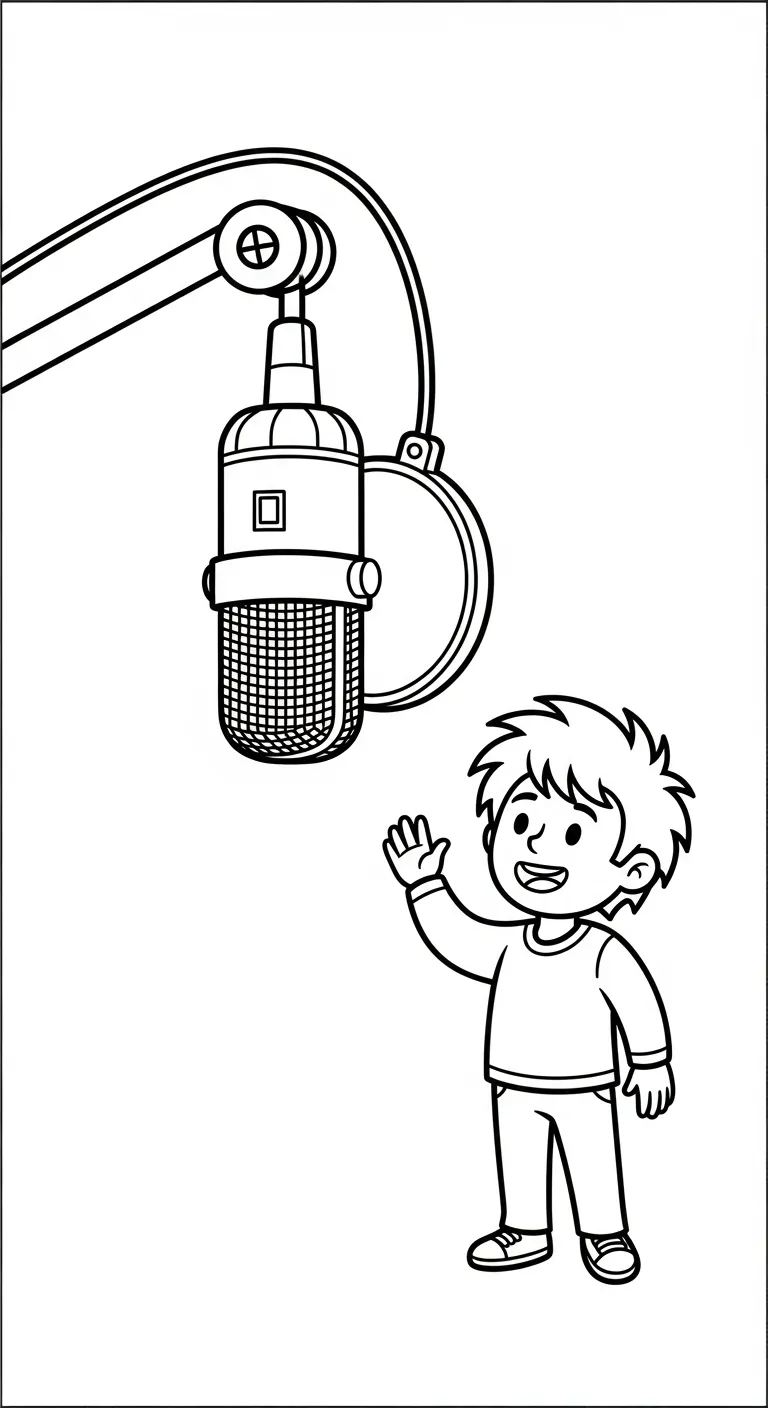 coloriage Chanteuse pour enfant de 6 ans 1