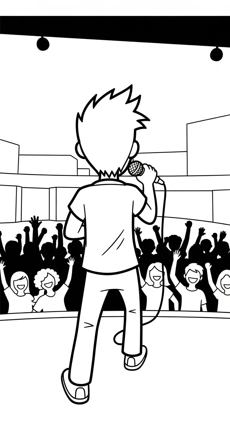 coloriage Chanteuse à imprimer pour enfant de 10 ans 1