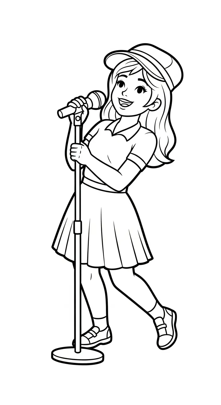 coloriage Chanteuse à imprimer gratuitement pdf