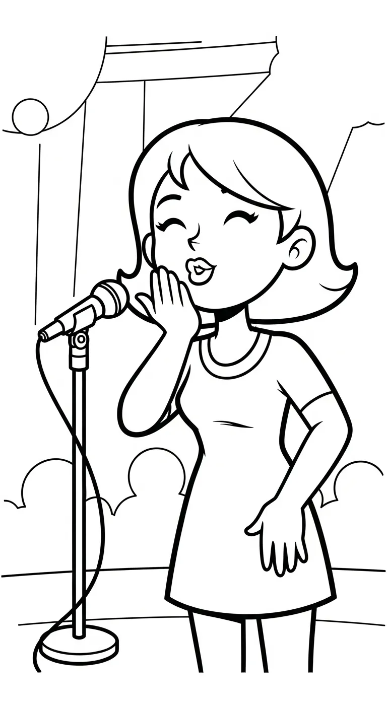 coloriage Chanteuse en ligne
