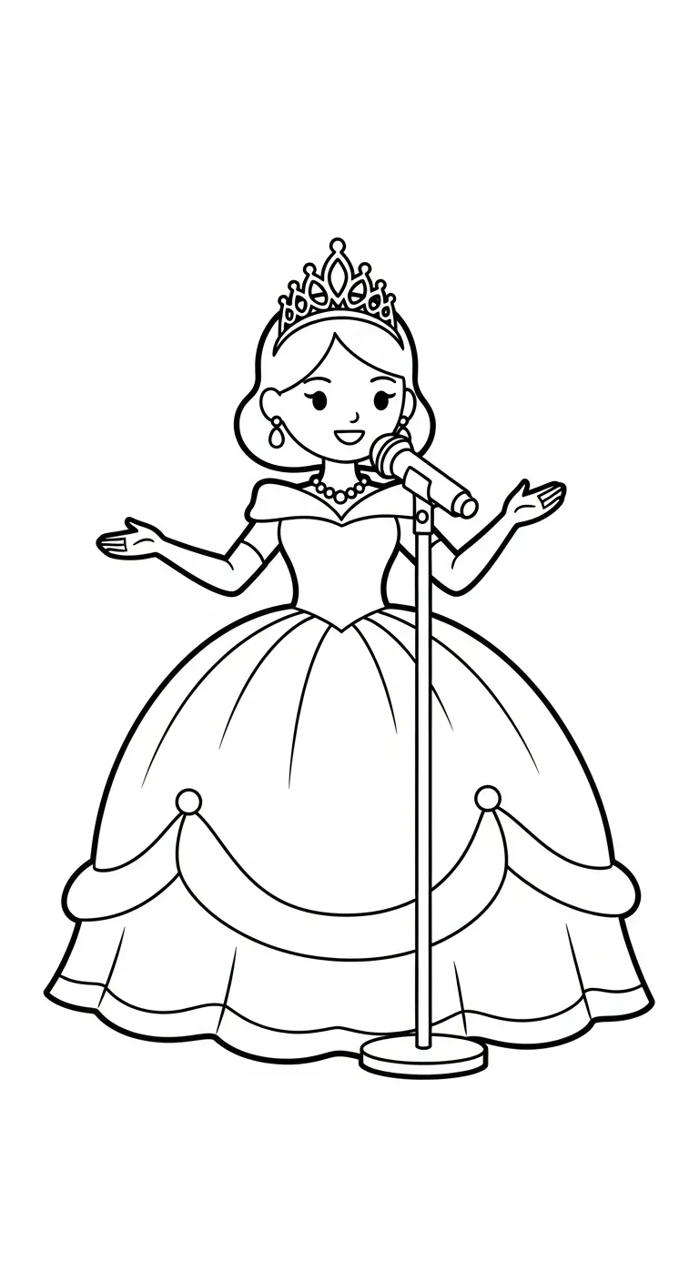 télécharger coloriage Chanteuse gratuit 1