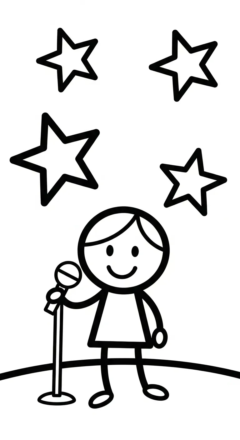 coloriage Chanteuse et découpage à imprimer