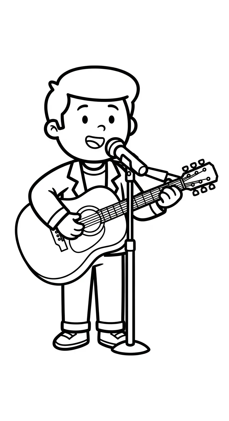 coloriage Chanteuse à imprimer pour enfant de 9 ans