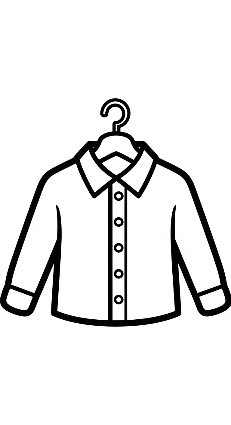 coloriage Chemise pour enfant de 3 ans 1
