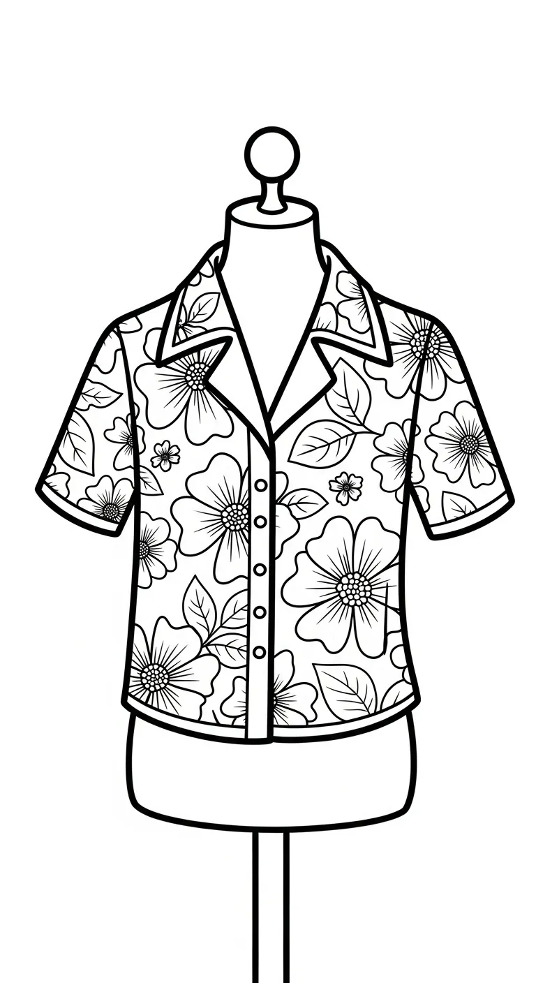 coloriage Chemise a imprimer 1