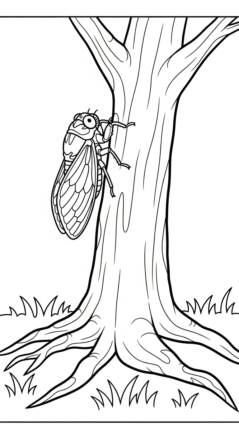 coloriage Cigale et decoupage a imprimer gratuit