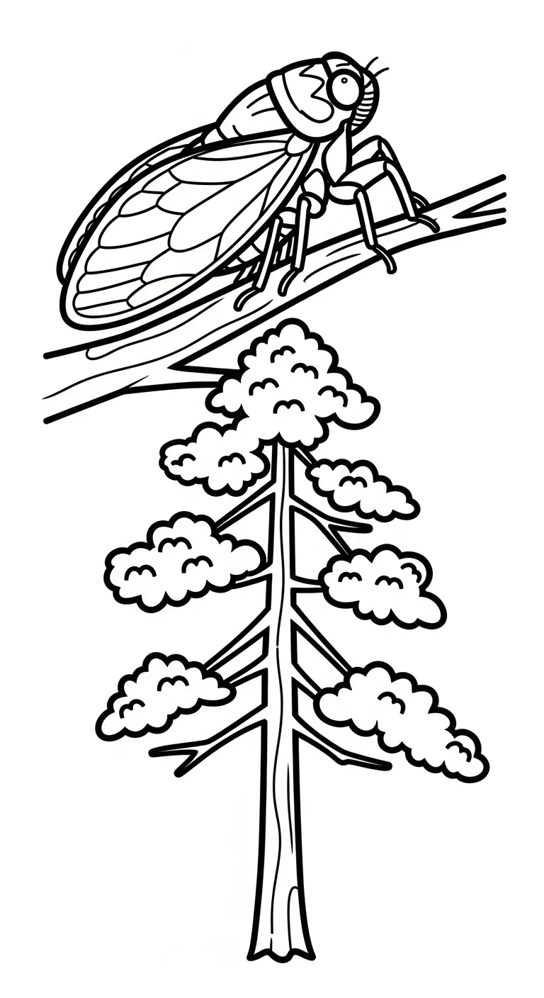 coloriage Cigale pour primaire