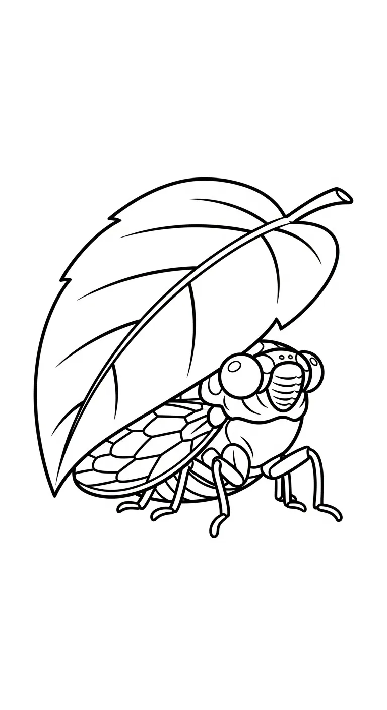 coloriage Cigale pour primaire 1
