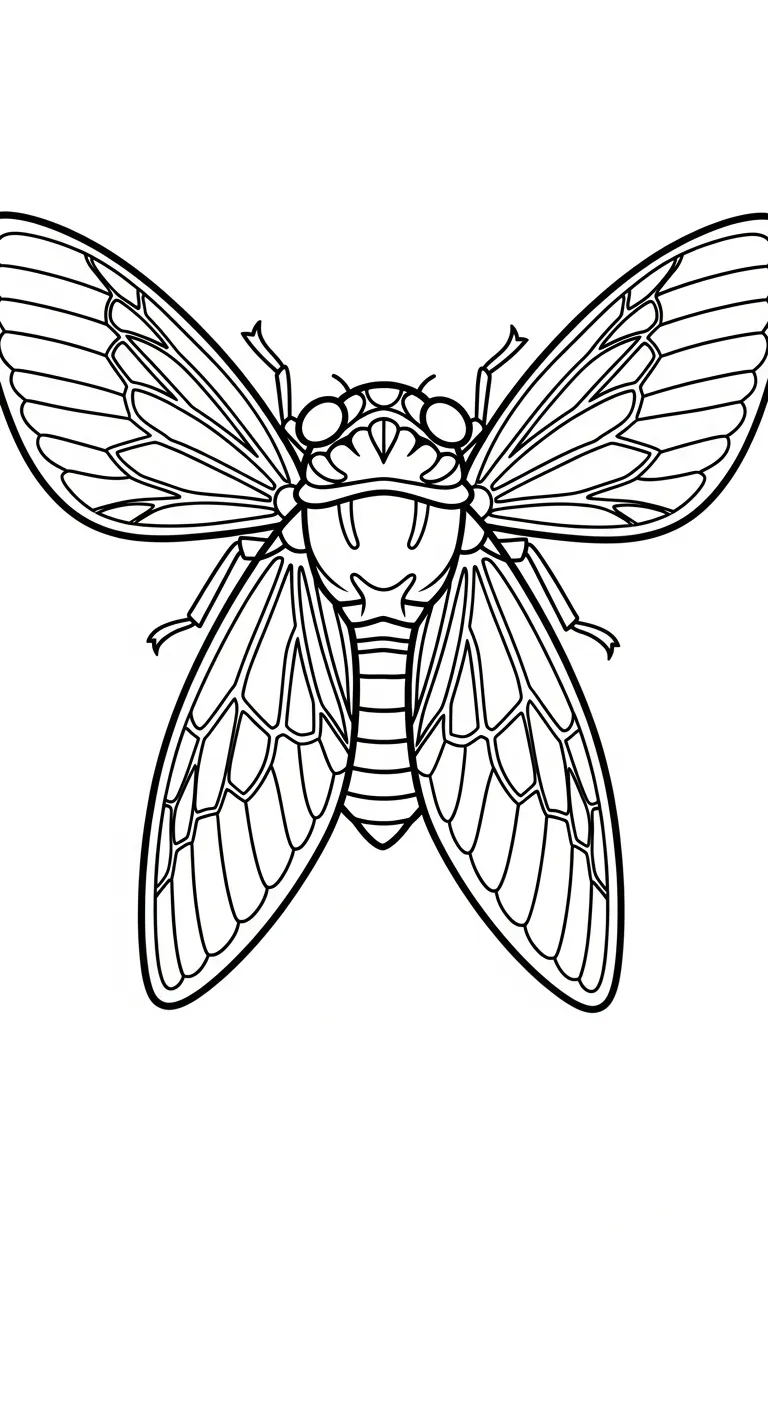 coloriage Cigale à imprimer pour enfant de 8 ans 1