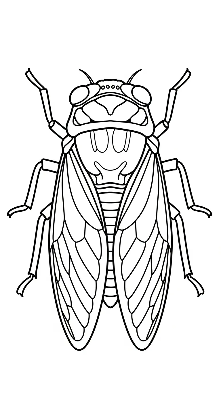 coloriage Cigale à imprimer pour enfant de 10 ans