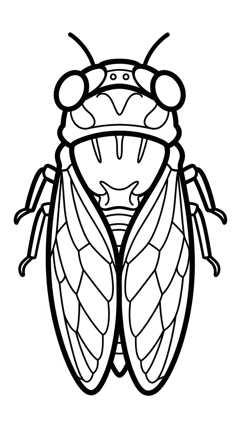 coloriage Cigale pour enfant de 4 ans