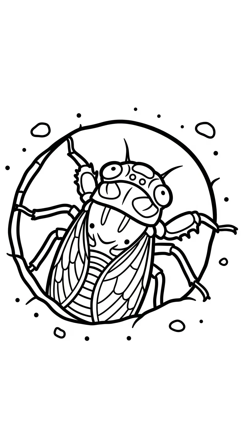 coloriage Cigale à imprimer a4