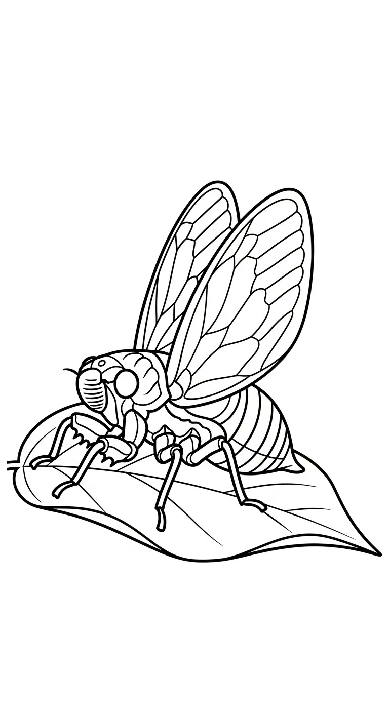 coloriage Cigale à imprimer pour enfant de 3 ans 1