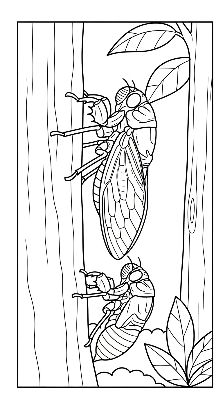 coloriage Cigale pour enfant de 5 ans 1