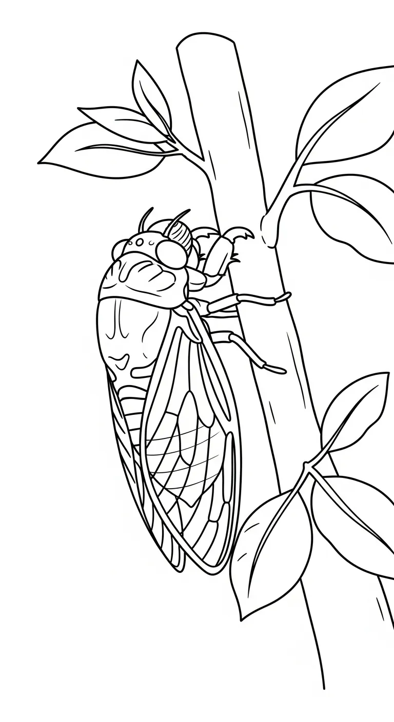 coloriage Cigale a imprimer