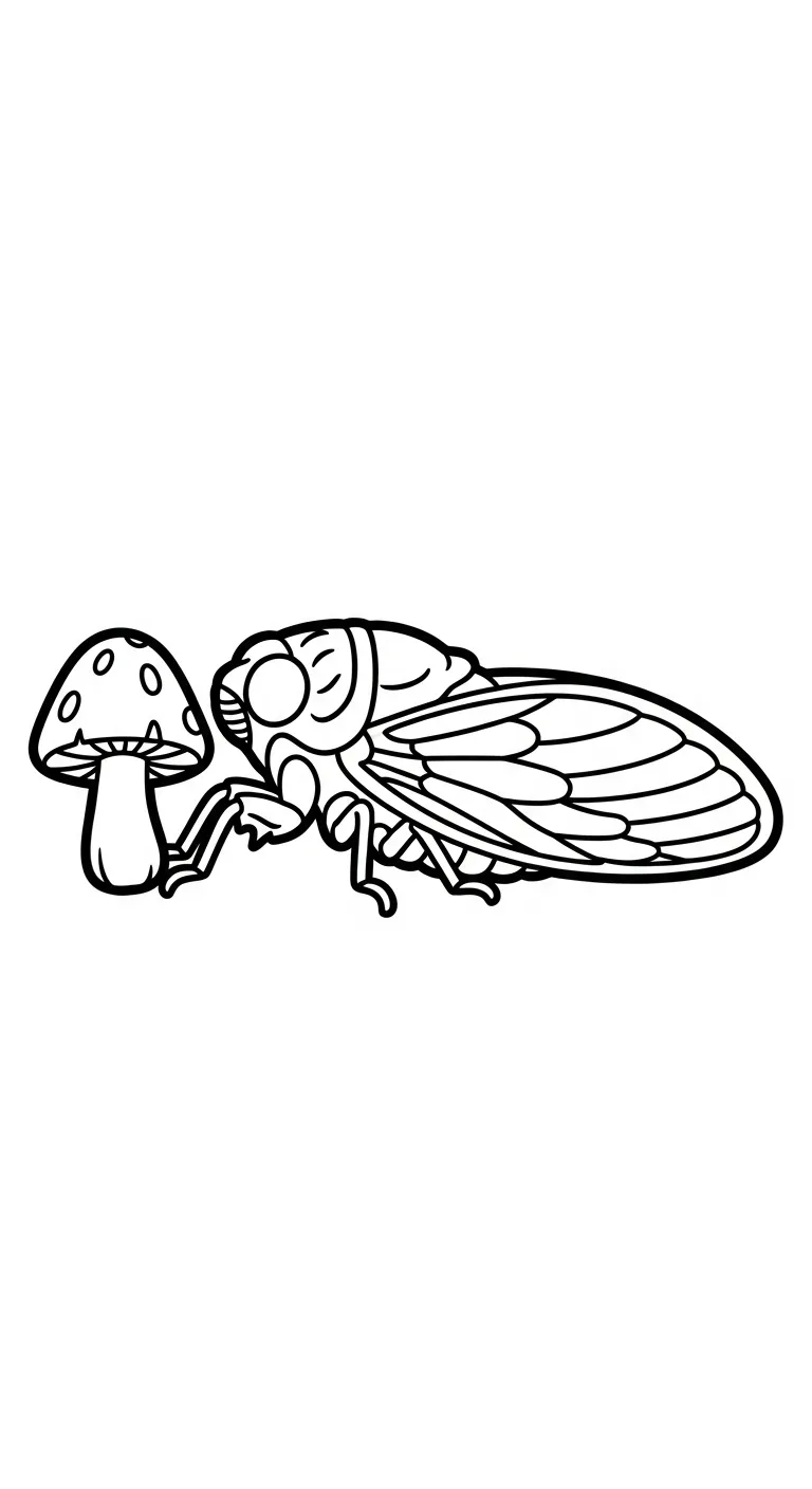 coloriage Cigale à imprimer pdf gratuit