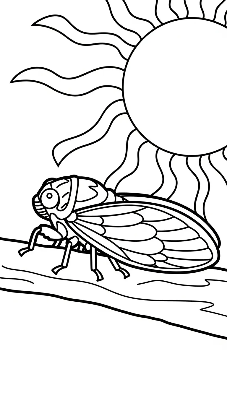 coloriage Cigale gratuit en ligne