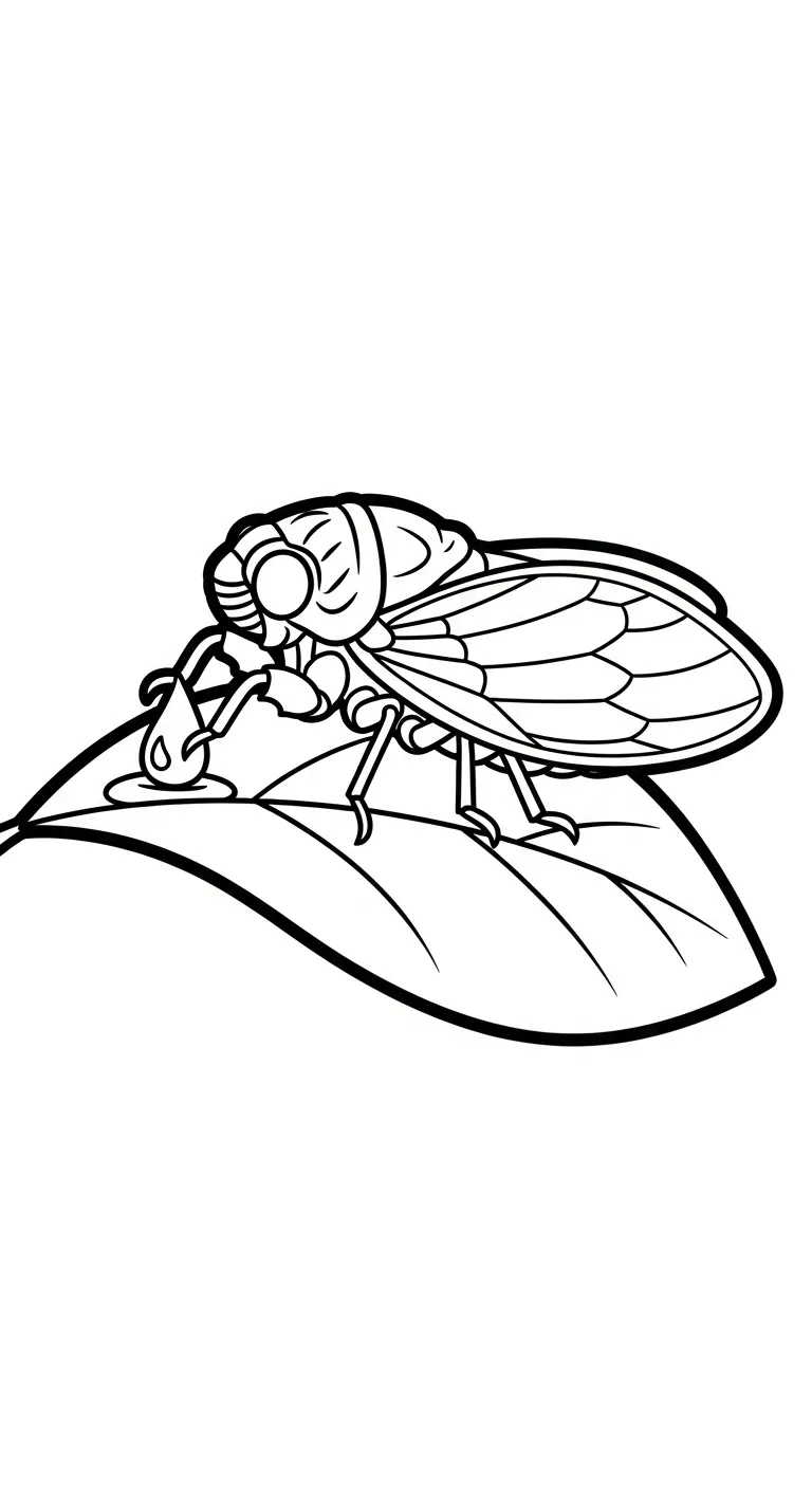 coloriage Cigale pour enfant de 5 ans
