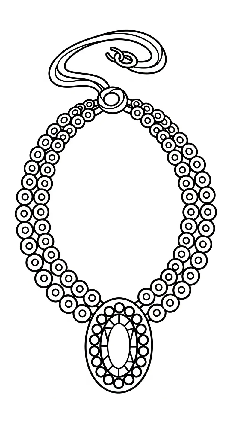 coloriage Collier à imprimer kawaii 1