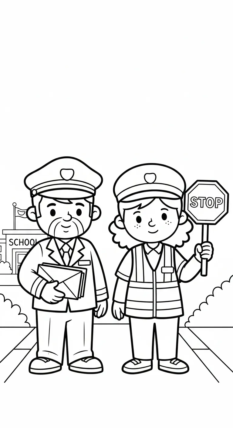 coloriage Facteur et dessins