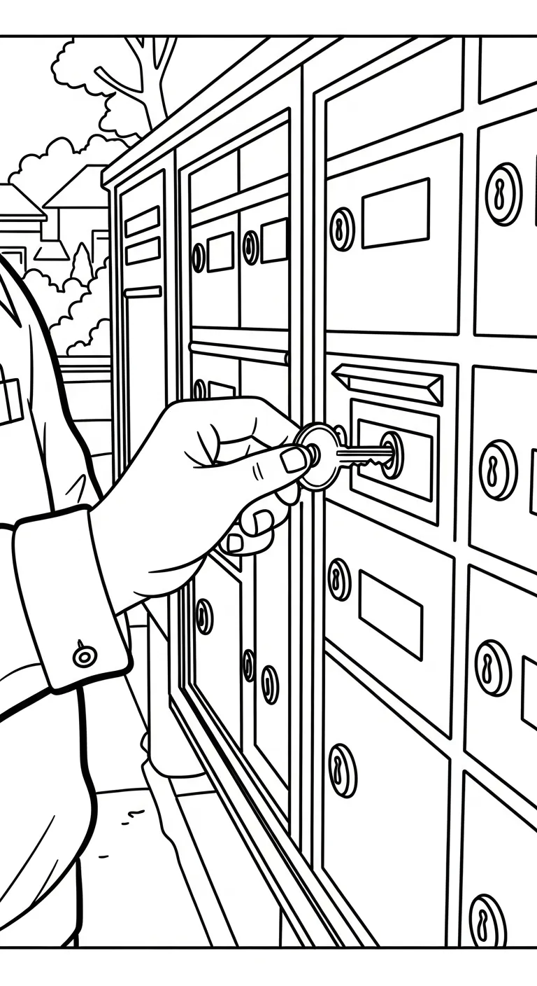 coloriage Facteur à imprimer pour enfant de 4 ans