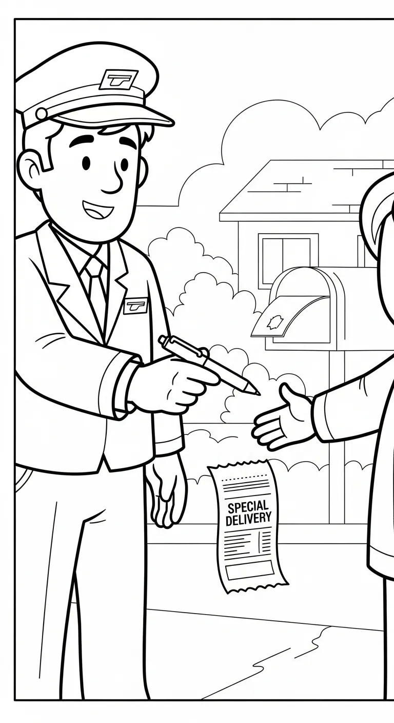 coloriage Facteur de pour enfants