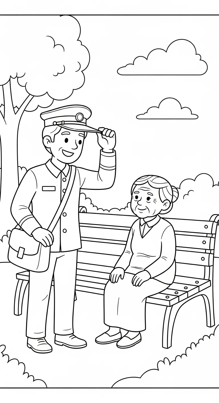 coloriage Facteur gratuit à imprimer