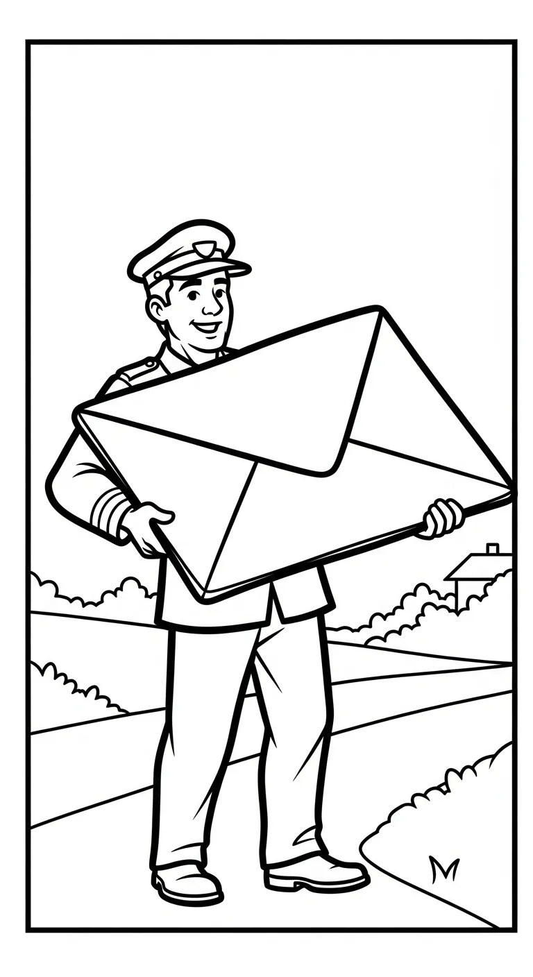 coloriage Facteur a colorier en ligne gratuitement