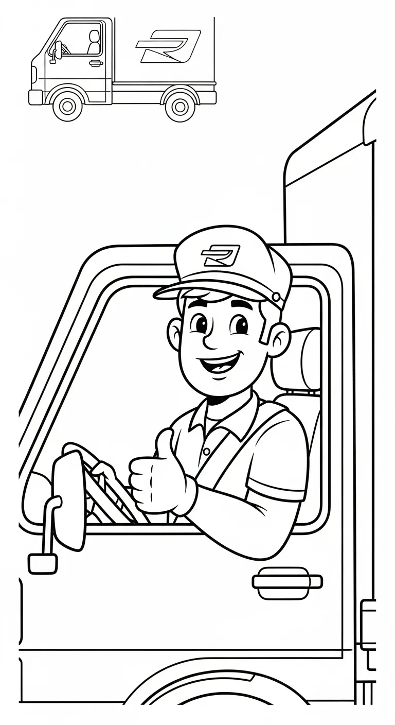 coloriage Facteur pour enfant de à imprimer