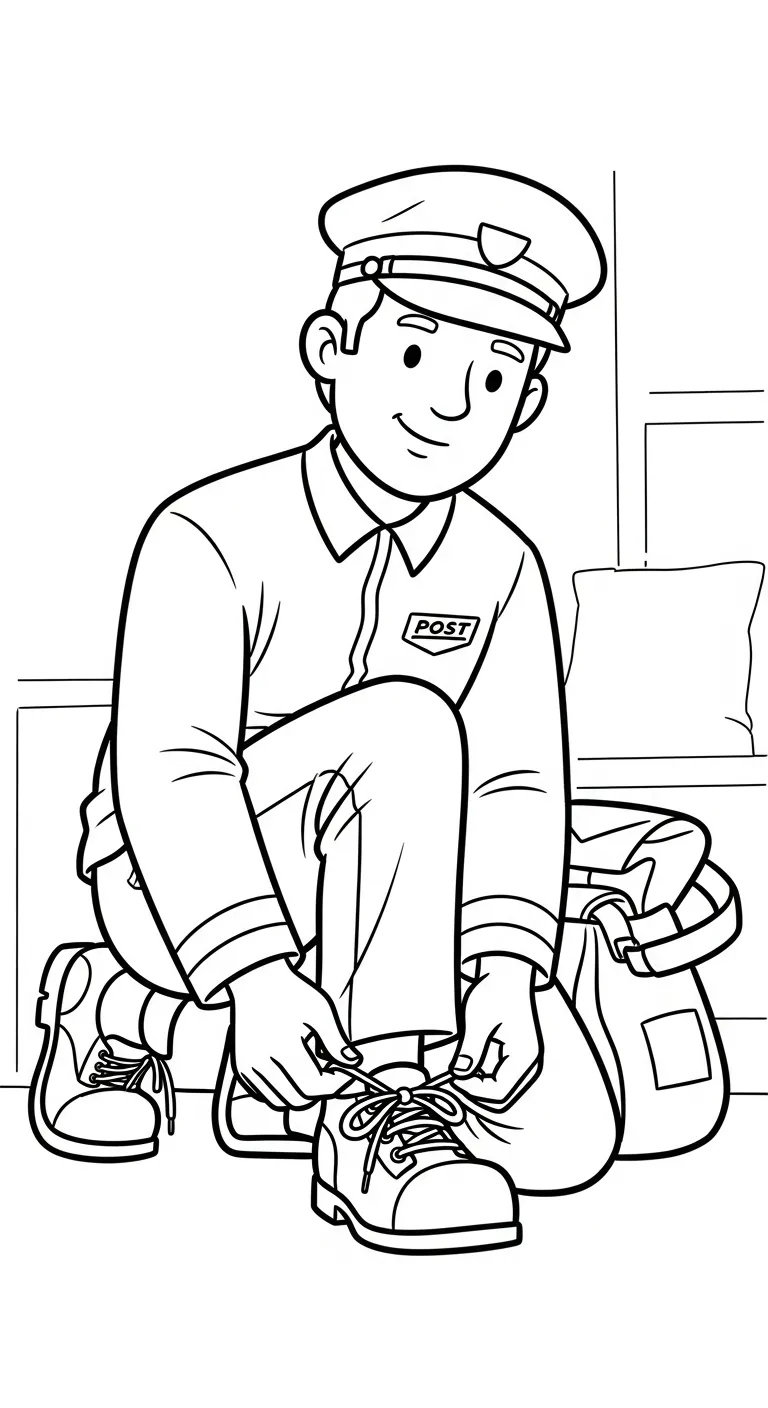 coloriage Facteur à imprimer gratuitement pdf 1