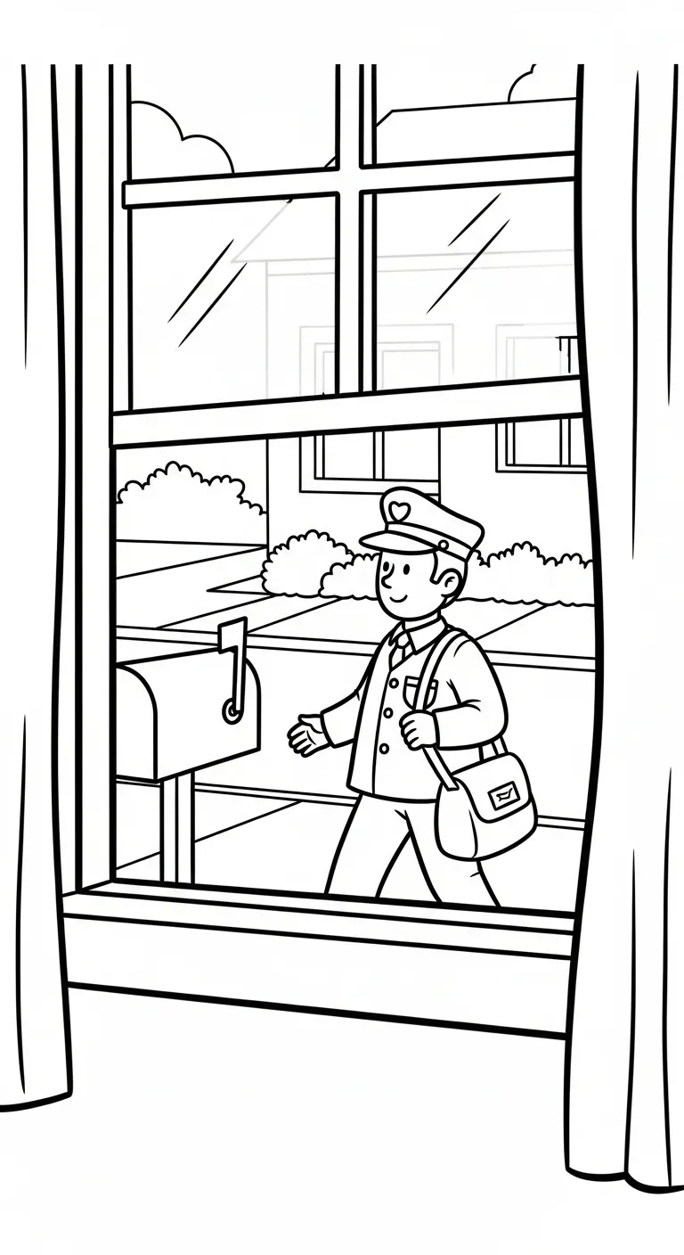 coloriage Facteur pour enfant de 2 ans 1