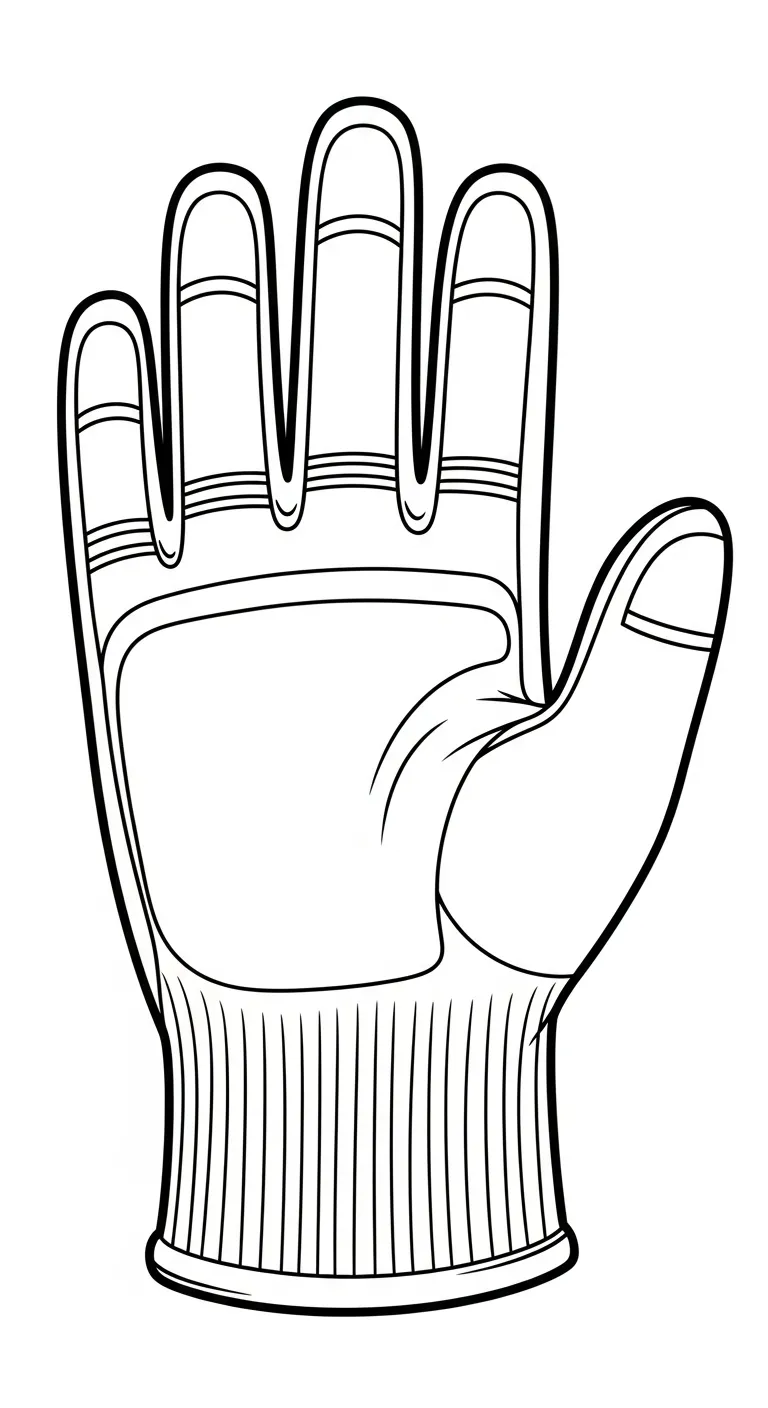 coloriage Gant pour enfant de 2 ans