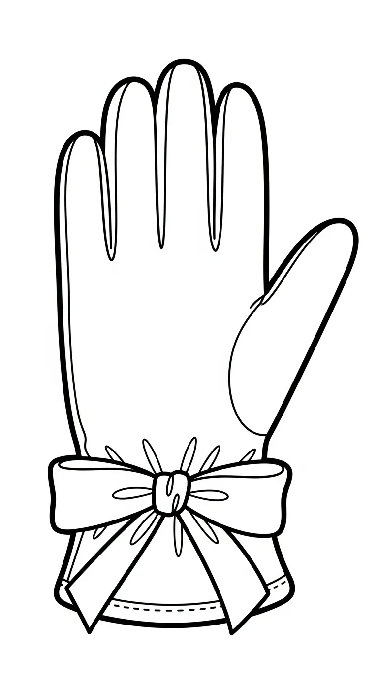 coloriage Gant à imprimer kawaii