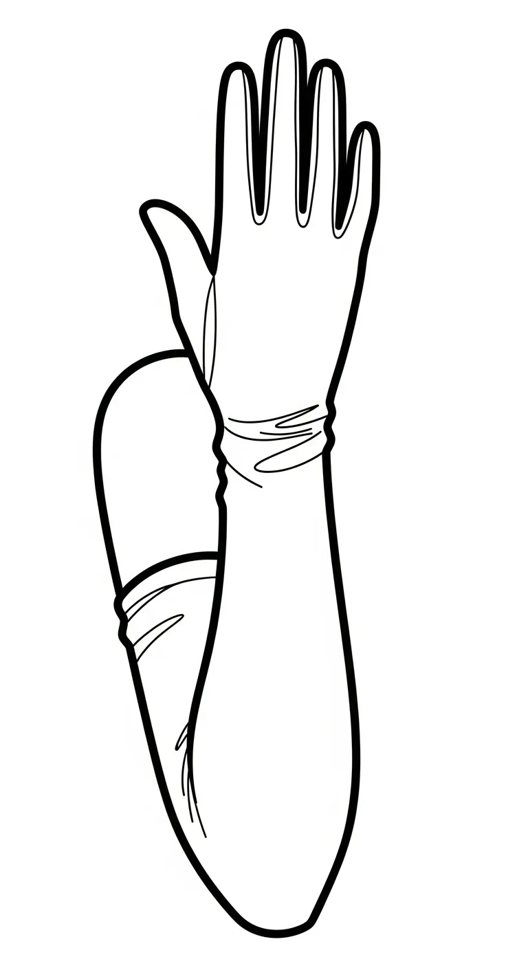 coloriage Gant à imprimer