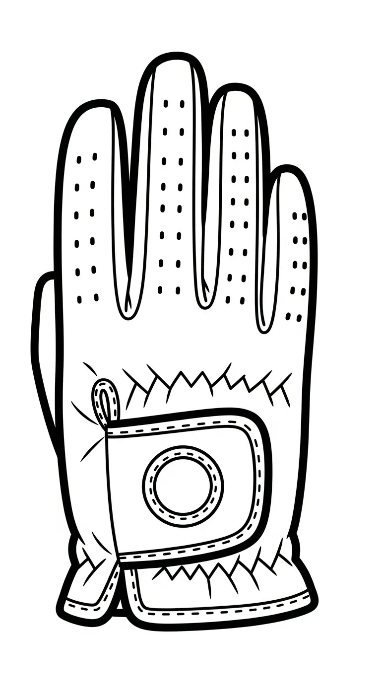coloriage Gant à imprimer pour enfant de 6 ans