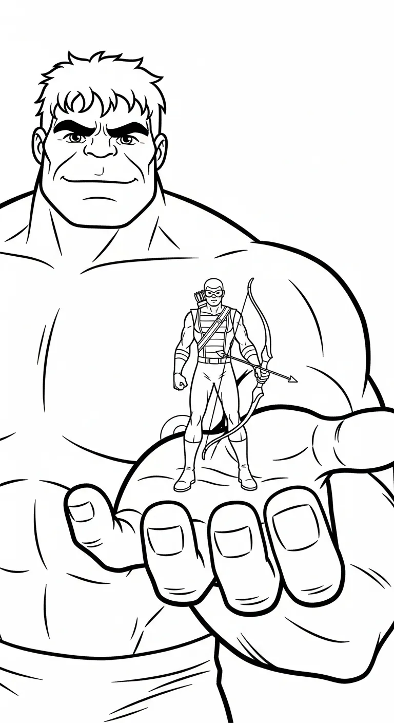coloriage Hawkeye à imprimer pdf gratuit