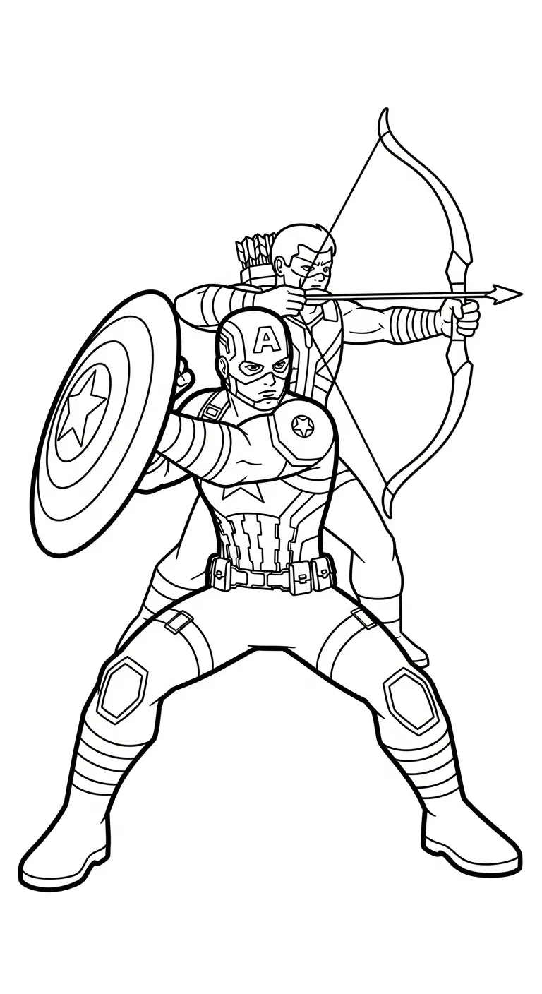 imprimer coloriage Hawkeye pour enfant