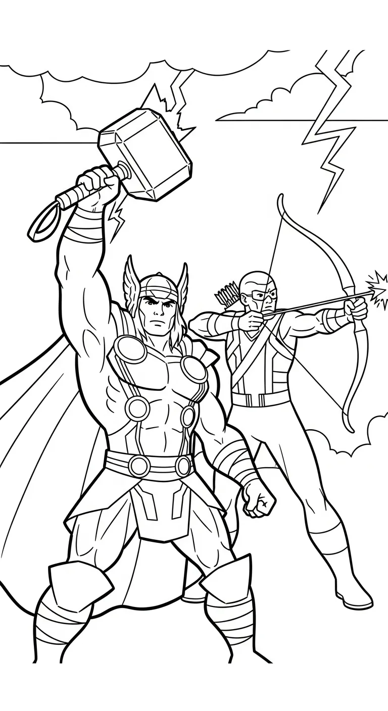 coloriage Hawkeye gratuit en ligne 1