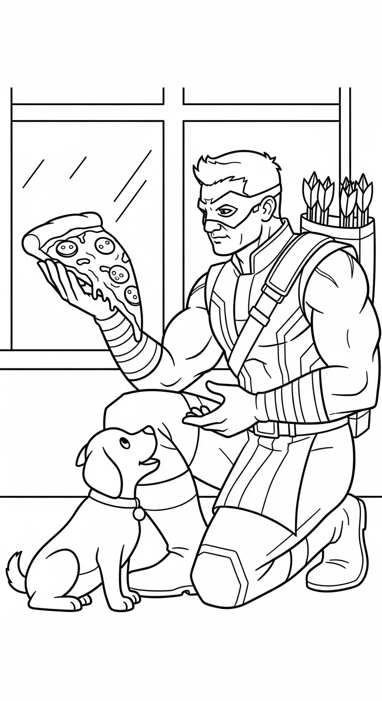 télécharger coloriage Hawkeye gratuit