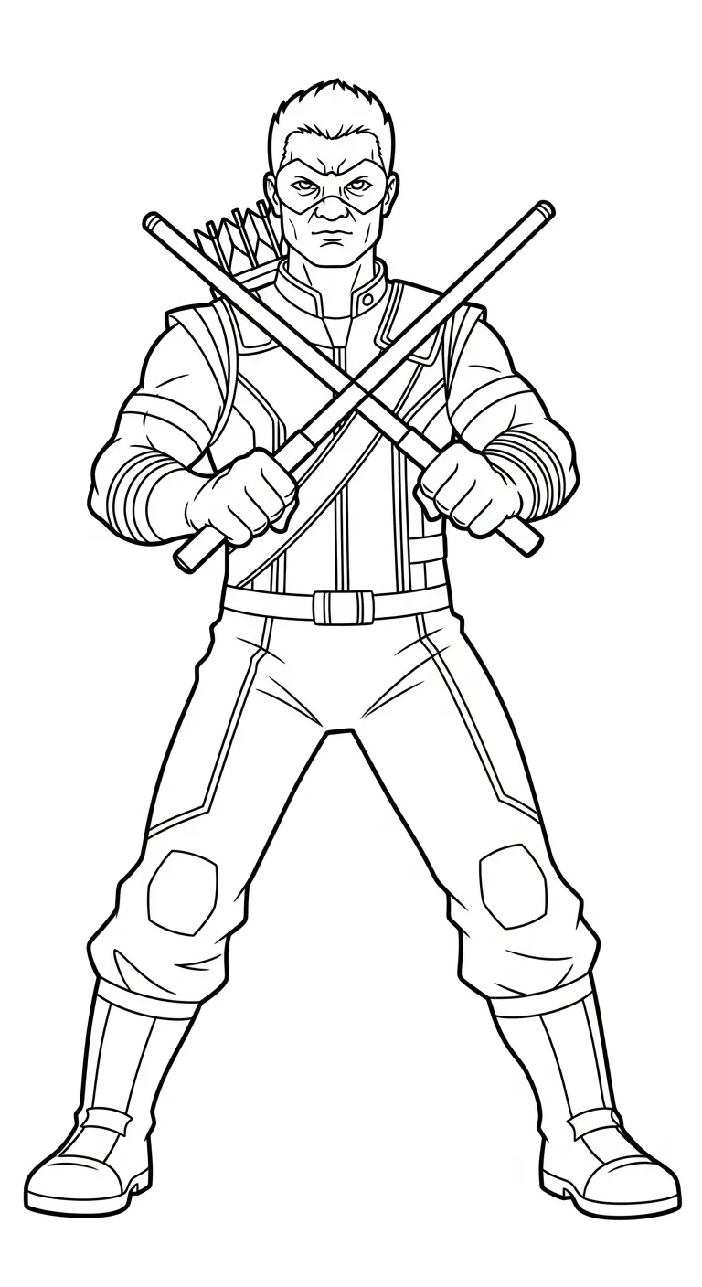 imprimer coloriage Hawkeye gratuit