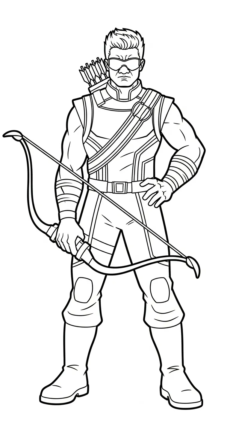coloriage Hawkeye educatif pour enfant