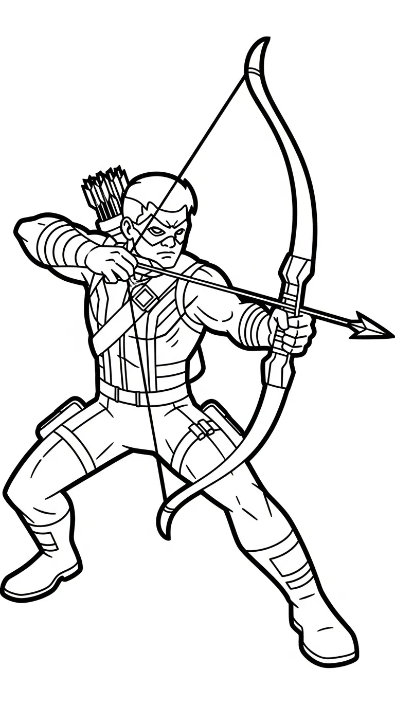 coloriage Hawkeye a colorier en ligne gratuitement
