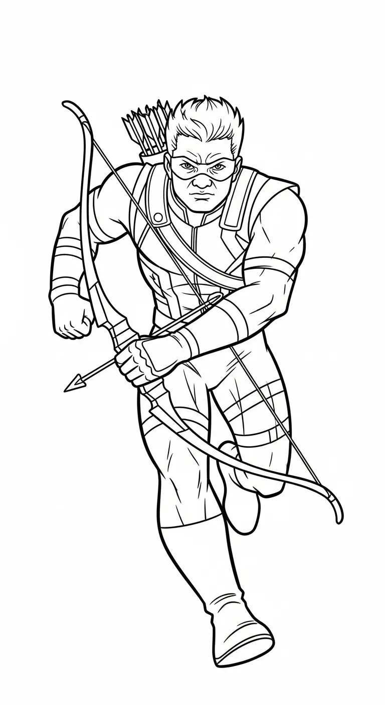 coloriage Hawkeye et dessin a imprimer